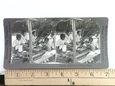 Mealtime in a Filipino Home Stereoview Keystone View Co. 1900s Philippines picture