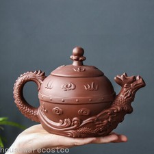 Chinese Kungfu Tea Pot Large Capacity Yixing Purple Clay Teapot Handmade picture