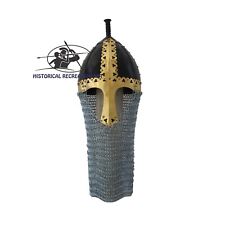 Gnezdovo Viking Helmet With Handmade Lining Design Brass With Butted Chainmail | picture