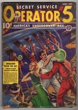 Operator #5 Mar-Apr 1939 Wild GGA Assault Cvr w/ Space Men picture