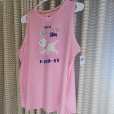 2026 RunDisney Marie Aristocats 5k Wine & Dine Large Pink Finisher Tank Top picture