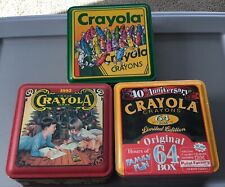 Vintage Crayola 40th ANNIVERSARY NEW SEALED 1998 Tin Plus Two Other Crayola Tins picture