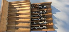 Vintage Greenlee No. 22 Auger Bit Set in Wooden Box Hand Brace 12 Bits Missing 1 picture