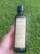 VINTAGE ANTIQUE NICE ELIXIR SECONAL SECOBARBITAL NARCOTIC ELI LILLY GLASS BOTTLE picture