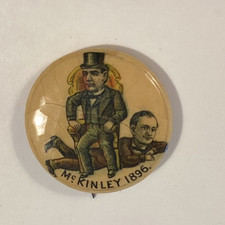 1896 William McKinley Campaign Button Pin 7/8” MAC-3279 picture