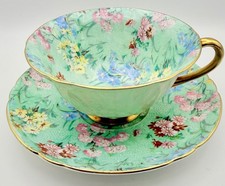Vintage Shelley England Melody Floral Cup & Saucer Chintz Oleander Teacup READ picture