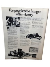 1981 American Express NFL Restaurants New Jersey Vintage Print Ad picture