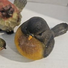 Vintage Trio Of Detailed Ceramic Birds picture
