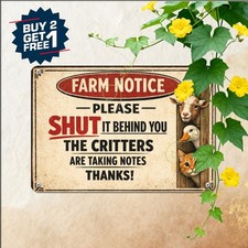 Funny Farmhouse Country Humor Metal Sign Rustic Barnyard Wall Decor 8x12 In picture