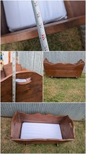 Vintage Handmade Solid black walnut- Baby Cradle – Family Heirloom – 1984/85 picture