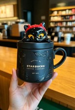 LUXURY NEW Hot Starbucks Halloween Black Cat Reward Coffee Style Ceramic Mug picture