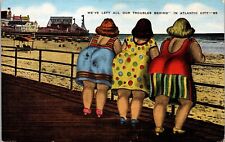 We've Left All Our Troubles Behind In Atlantic City NJ Postcard PC191 picture