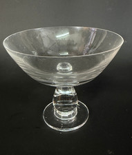 Vintage Clear Crystal Pedestal Compote with Flared Bowl: Vintage Centerpiece picture