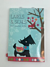 Labels & Seals - 110 Assorted Styles - Scotties, Trees, Birds Among Others - picture