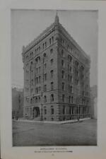 Chicago Downtown Harrison and Sherman Architecture Antique Art 1902 picture