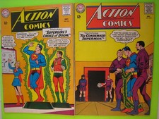 LOT OF 12 ' ACTION COMICS '.... nice lot... silver age picture