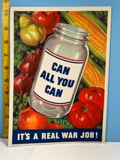 1943 OWI Poster #77 Can All You Can US Govt Printing Office War Poster picture
