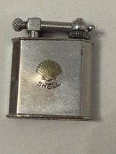 Vintage Art Deco French Shell Gasoline Advertising Lift Arm Lighter picture
