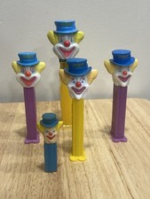Lot of 5 Pez Dispensers - Peter the Clown - Slovenia & Hungary - Bubble & Mini picture