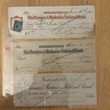 Lot of 3 antique bank receipts 1882 1892 1895 picture