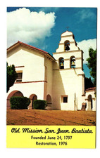 Old mission San Juan Bautista California Vintage postcard Unposted picture