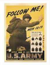 Reproduction  U.S. Army Recruitment  c1940  Advertisement  Postcard   picture