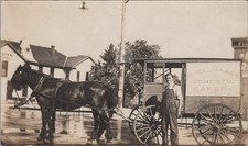 Shellhaas Domestic Bakery Horse Delivery Wagon Central Hotel RPPC 1910s Postcard picture