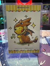 Pokémon Center Exclusive Poncho Pikachu Mega Charizard Y Postcard picture