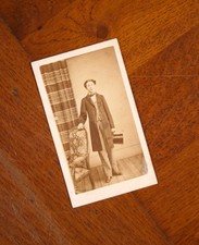 Likely Woman in Men's Suit Top Hat CDV Nagel Châlons France c1866 picture