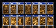 1996 STAR WARS 23KT GOLD COMPLETE 7 CARD SET WCG 10 GEM MINT GRADED picture