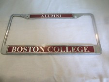 Vintage Boston College Alumni License Plate Frame Metal LFI 1999 picture