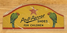 VINTAGE RARE HTF POLL PARROT SHOES FOR CHILDREN ADVERTISING PAPER CARDBOARD HAT picture