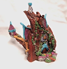 Vtg TUNTORI 1988 Treehouse Fairy Garden Gnome Troll Miniature House 5-1/2