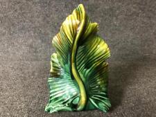 MCM Phil-Mar Green & Brown Glaze Ceramic Tropical Leaf TV Lamp picture