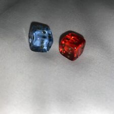 **RARE ANTIQUE** 1940’s Blue and Red Glass Dice Set picture