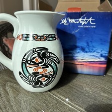 Dale Faulstich Collection Ceramic Water Pitcher Pacific NW Tribal Art NIB Signed picture