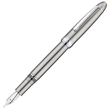 Asvine J16 Solid Titanium Fountain Pen Medium Jowo Piston Filling, Ink Window picture