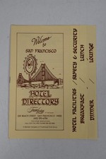 Vintage Travelodge Hotel Directory Restaurant Menu San Francisco Retro 1980s picture