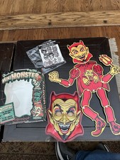Ghoulsville Mini Monster Retro-A-Go-Go Mask Devil  Red Halloween 18