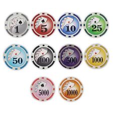 Bulk 1000 Yin Yang Poker Chips 11.5 Gram 8 Stripe - Pick Your Denominations picture