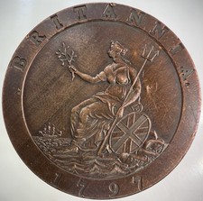 1797 George III 3rd Cartwheel Two-Pence Coin | UNC Uncirculated Grade picture