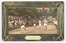 c1908 The Test Track Field Race Postcard Art Nouveau Frame Athletics Richmond VA picture