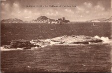 Marseille Le Château D'if Islands Coastal View France Vintage Postcard picture