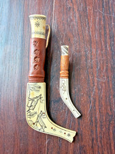 Wonderful Pair of Vintage  Scandinavian/Sami -Style Puukko Knives picture