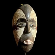 African Mask Nigerian Igbo hand carved Home Décor Mask Vintage Wall Hanging-9704 picture
