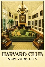 Harvard Club NYC Art Print 🗞️ 16x24” Premium 💎 Matte Finish picture