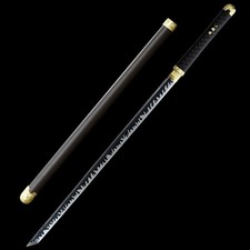 Phantom Tang Sword Manganese‑Steel Black Blade Alloy Fittings JP Katana picture