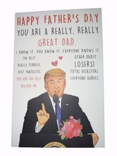 Funny Fathers Day Card for Dad Husband, Happy Fathers Day Card Gifts - Trump NEW picture