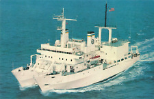 Norfolk VA Virginia, USNS Hayes T-AGOR 16 Research Ship, US Navy Postcard picture