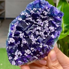 345G Natural Purple Green Cubic FluoriteCrystal Mineral Sample/China picture